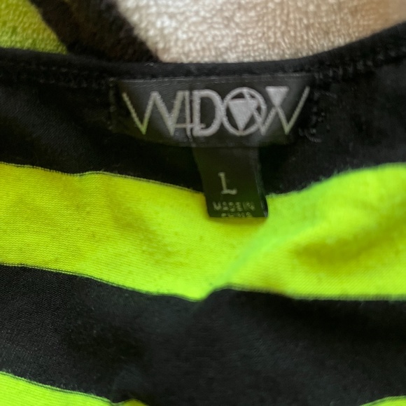 sold DOLLS KILL WIDOW STRIPED TOP LARGE - Picture 2 of 4